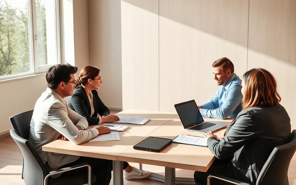Réunion d'un conseil syndical autour d'une table